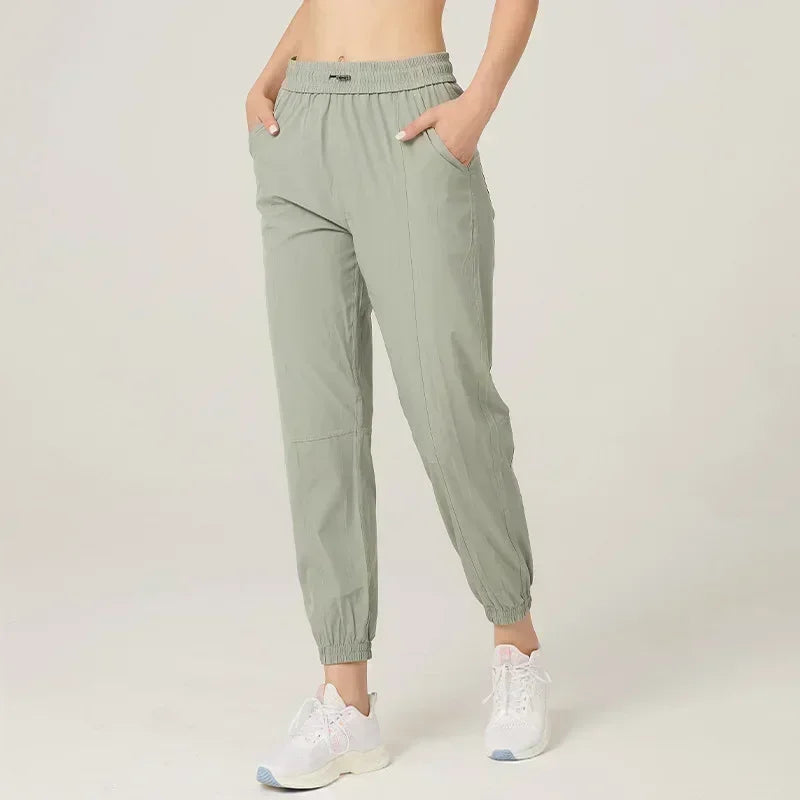 Macroupta Women Quick Dry Drawstring Joggers Athletic Fitness Pockets