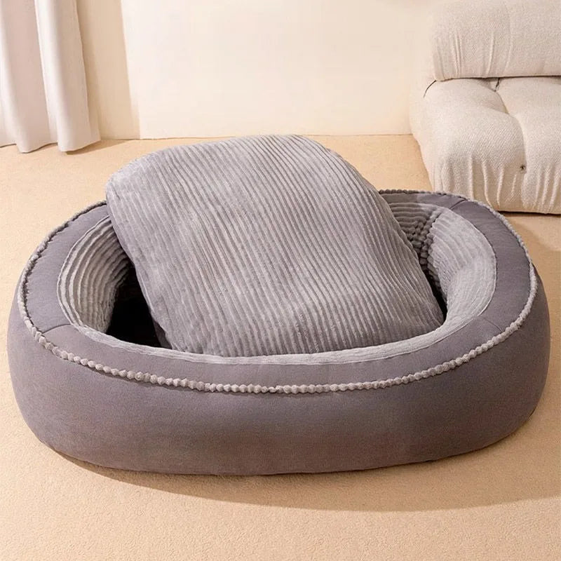 Pet Bed Donut Round Dog Kennel Soft Washable Cushion