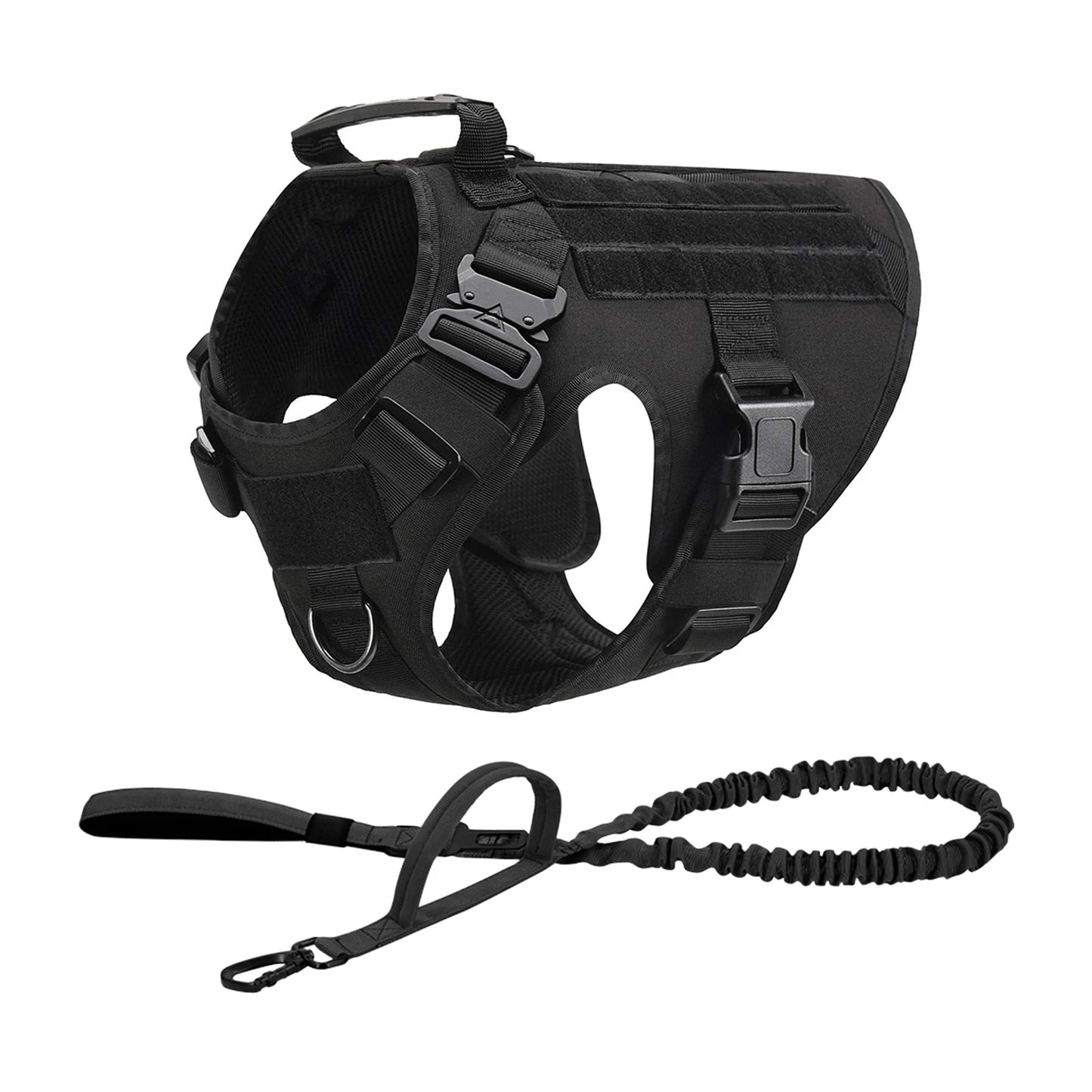 PETRAVELCN Tactical Dog Harness With MOLLE Pouches