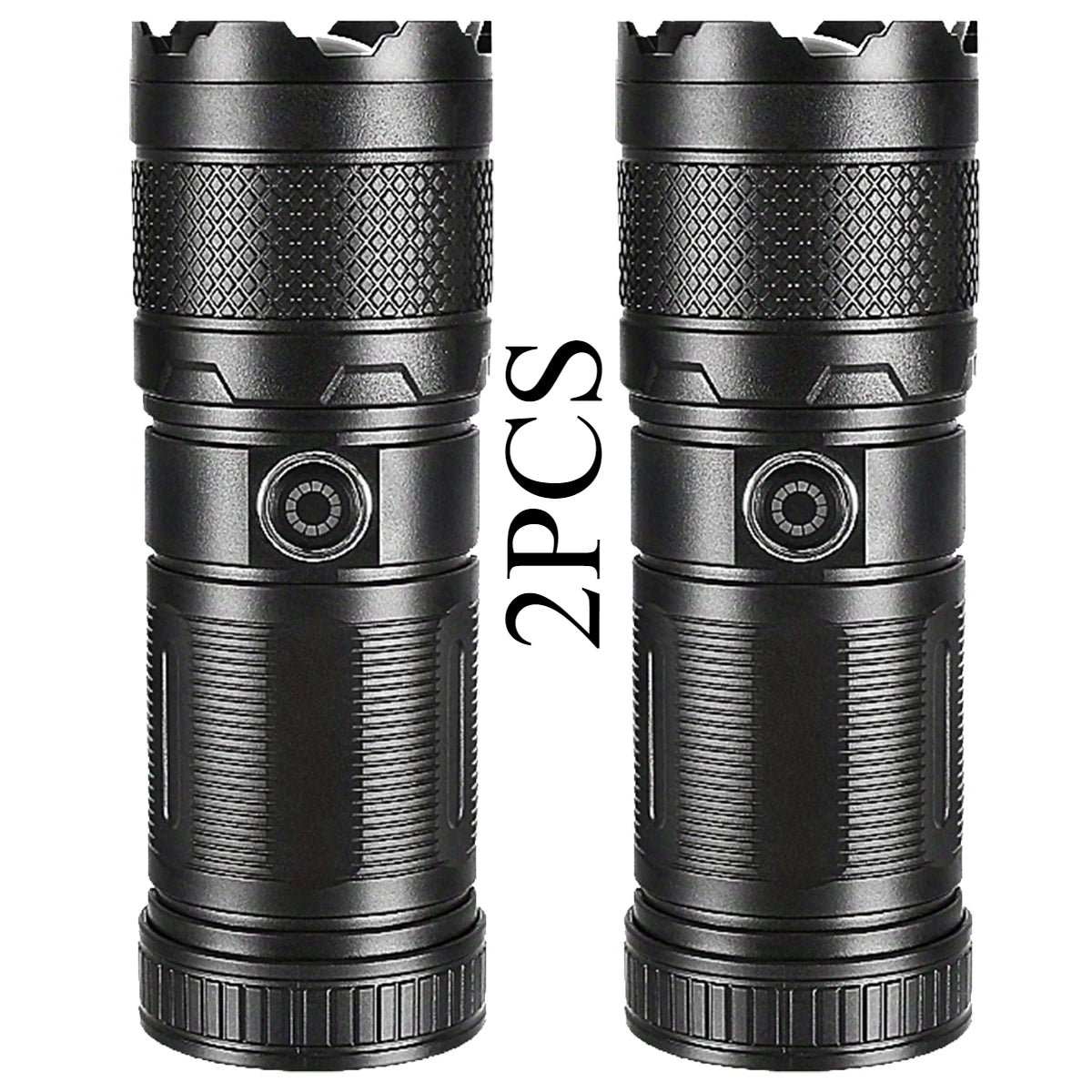 Skywolfeye LED Camping Flashlight With 9 Light Sources Waterproof