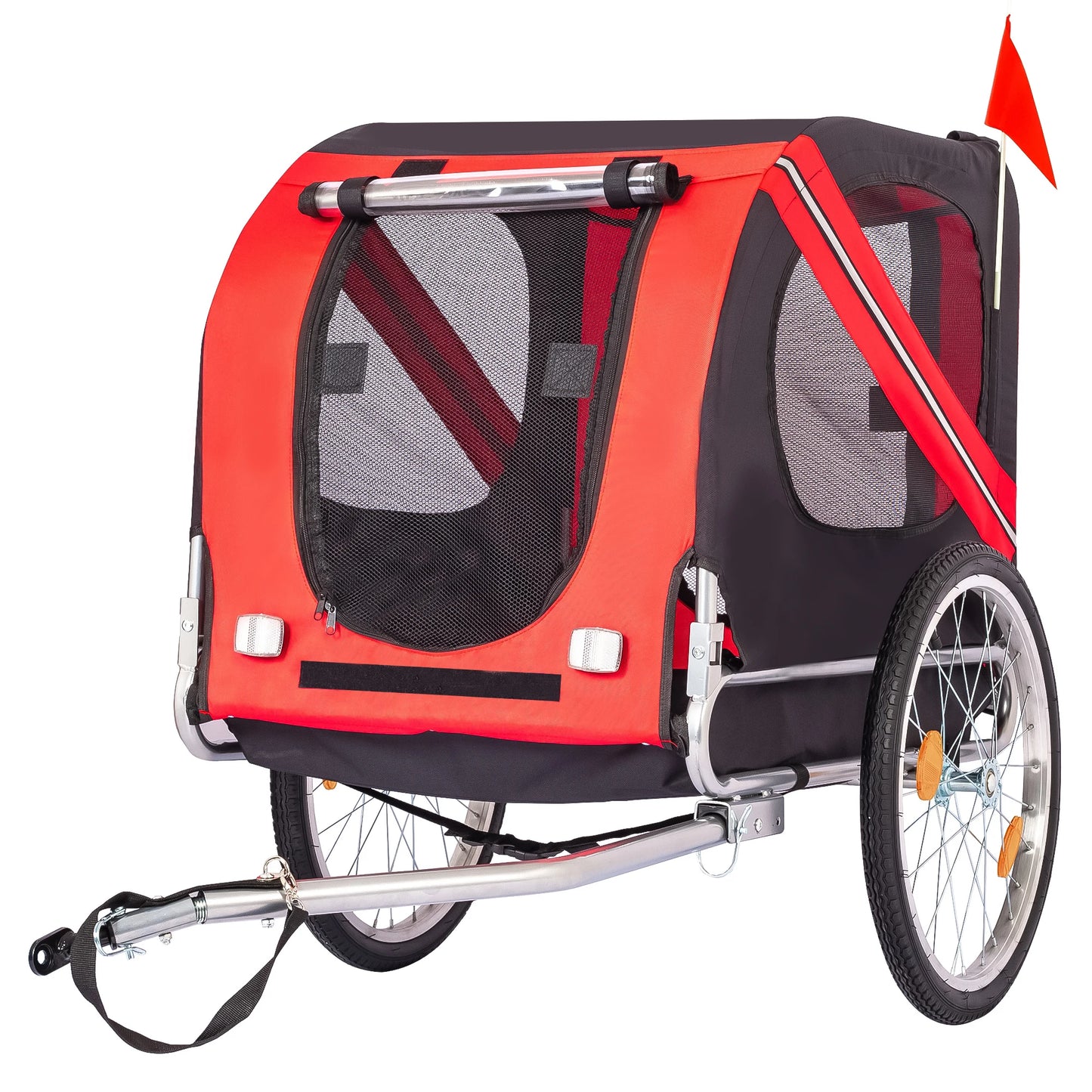 HiMISS Steel Dog Bike Trailer With Universal Coupler Folding