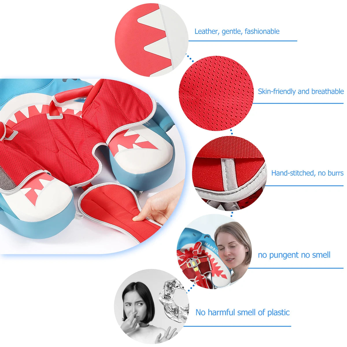 Mambobaby Canopy Baby Pool Float With Solid Core Comfort