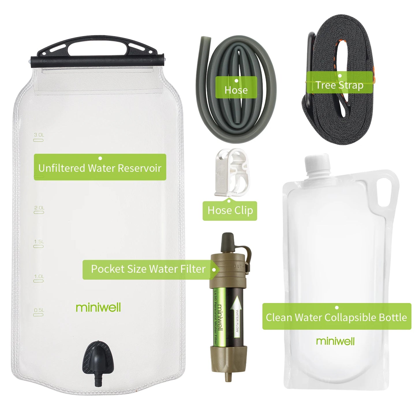 L630 Portable Water Filter For Military Survival Kits