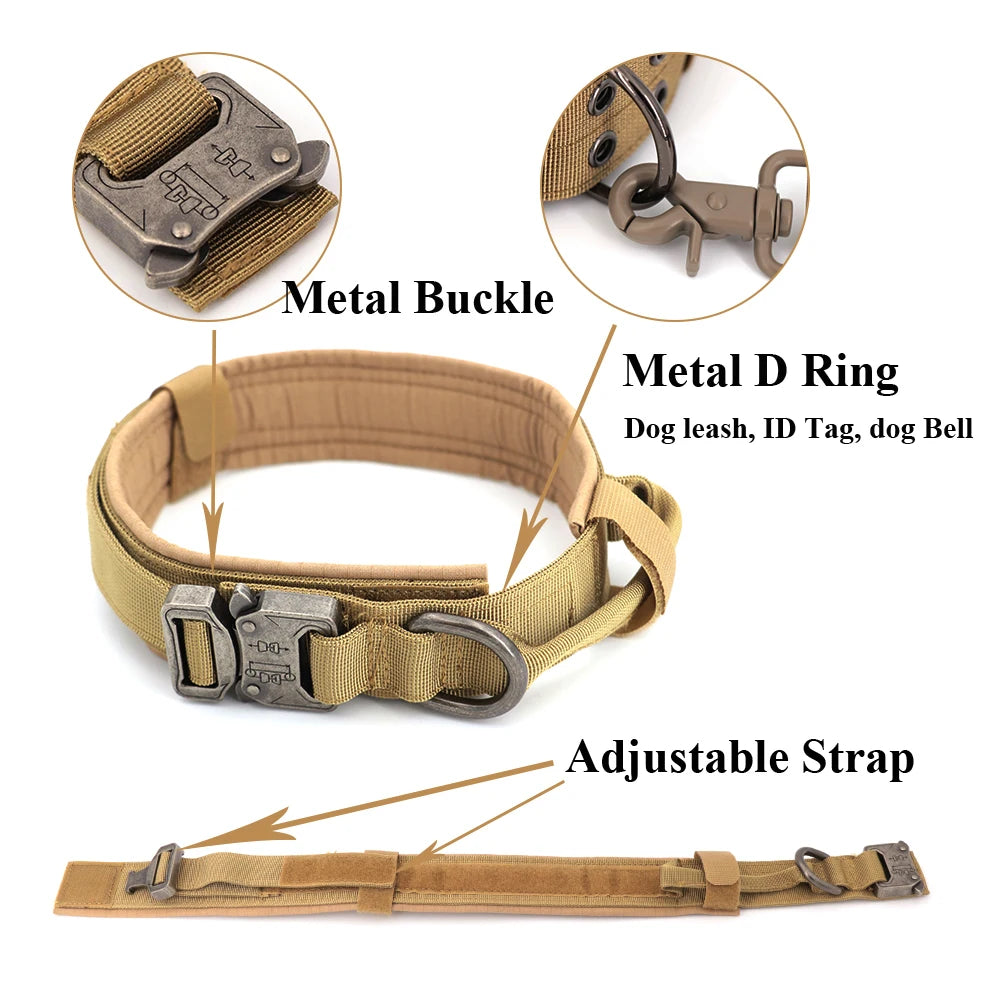 PETRAVELCN Dog Training Collar Adjustable Tactical Collar And Leash Set