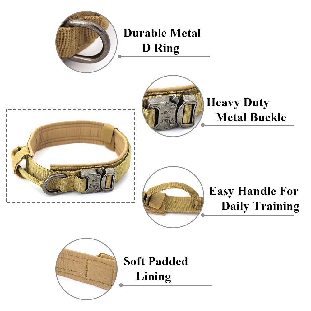PETRAVELCN Dog Training Collar Adjustable Tactical Collar And Leash Set