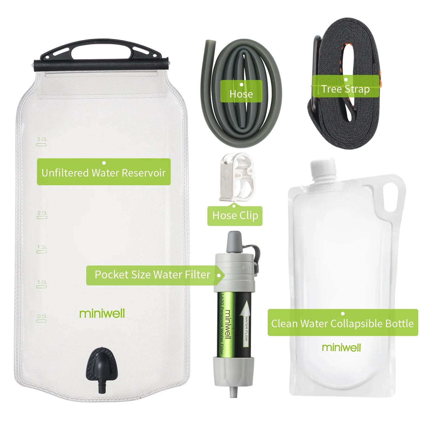 L630 Personal Camping Water Purification Straw For Survival And Emergencies
