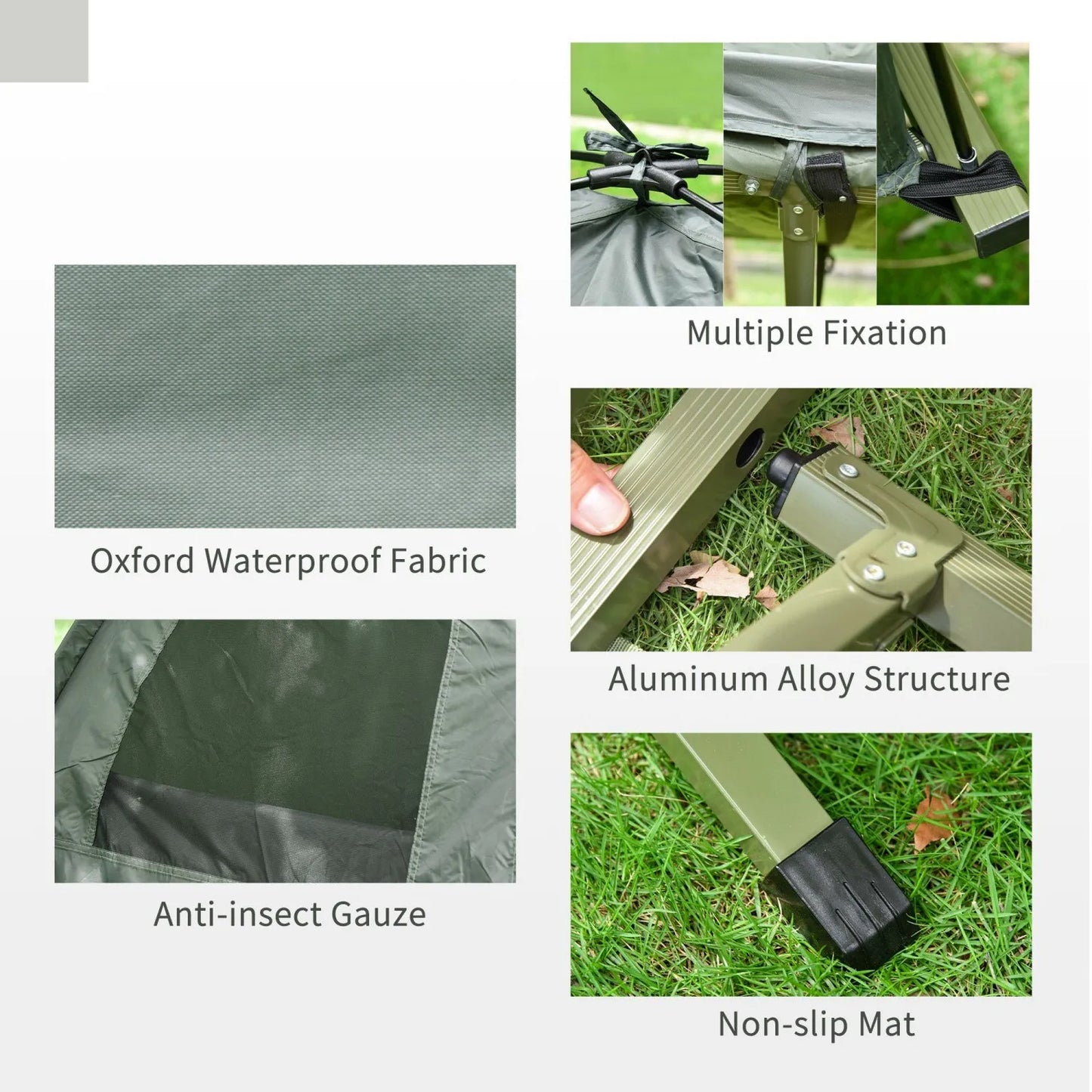 Oeny Folding Camping Cot For Adults All-In-One Elevated Tent