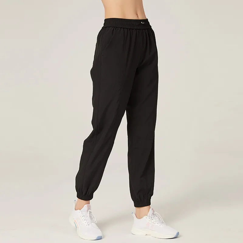Macroupta Women Quick Dry Drawstring Joggers Athletic Fitness Pockets