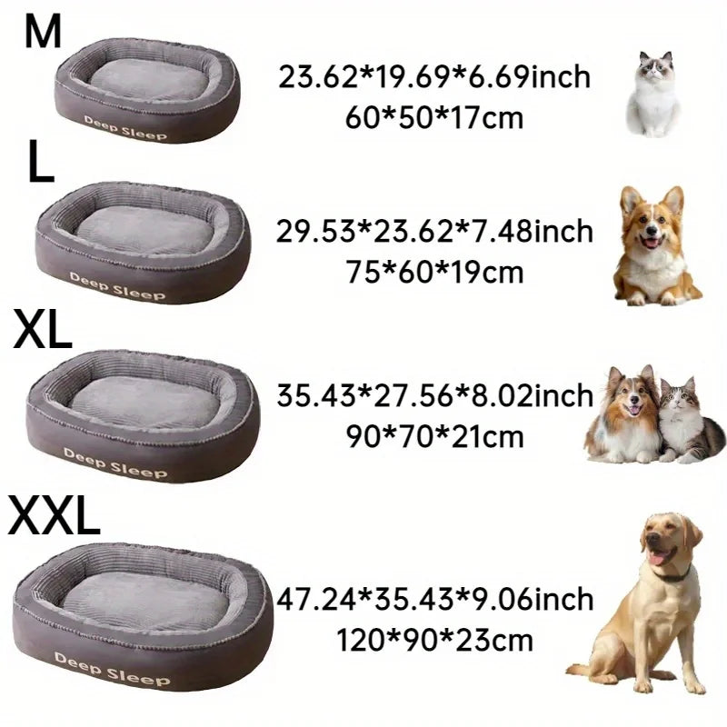 Pet Bed Donut Round Dog Kennel Soft Washable Cushion