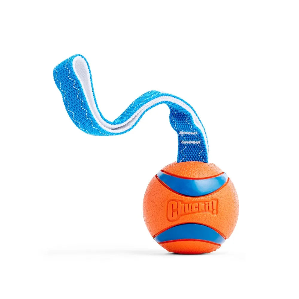Tug Toy With Ball And Strap For Aggressive Chewers