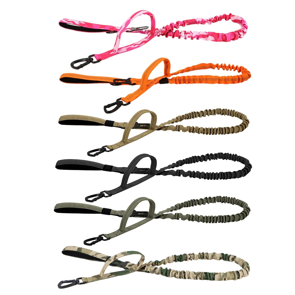 PETRAVELCN Military Dog Leash Adjustable Quick Release With Handles