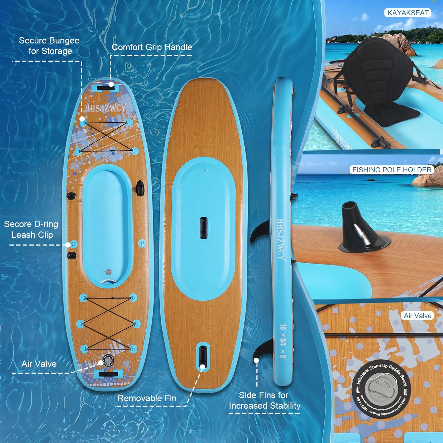 HHSJZWCY Inflatable Stand Up Paddle Board With Seat