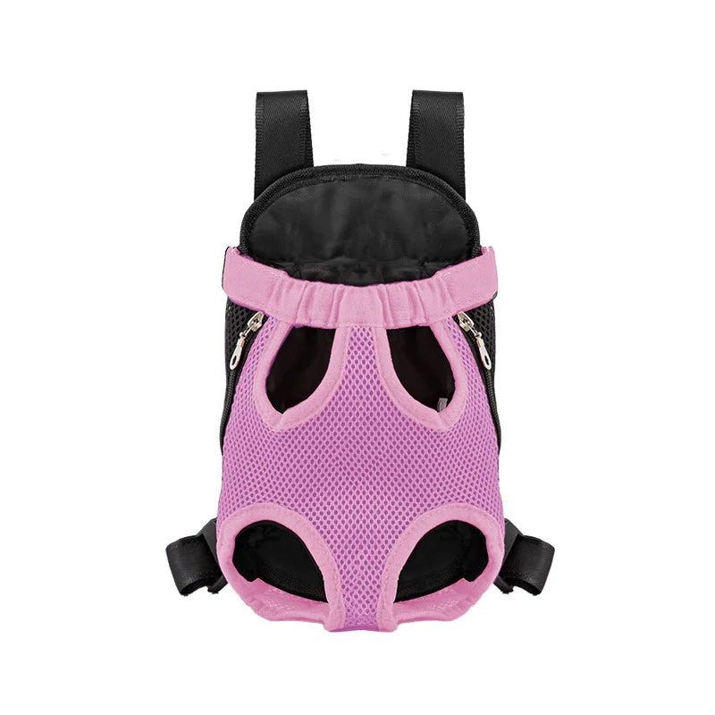 Breathable Pet Carrier Backpack With Double Shoulder Straps Mesh Carrier
