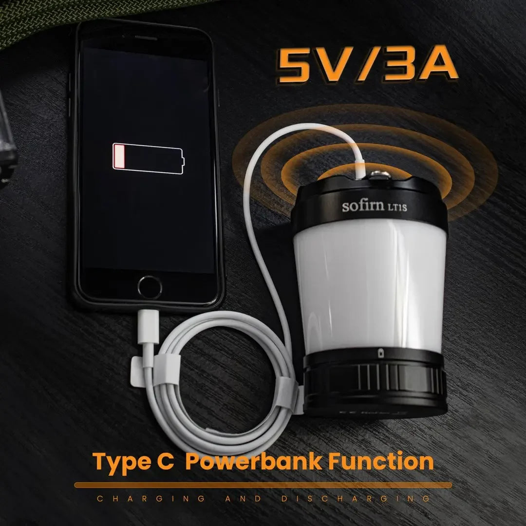 Sofirn LT1S Camping Light USB C Rechargeable Lantern With Reverse Charging