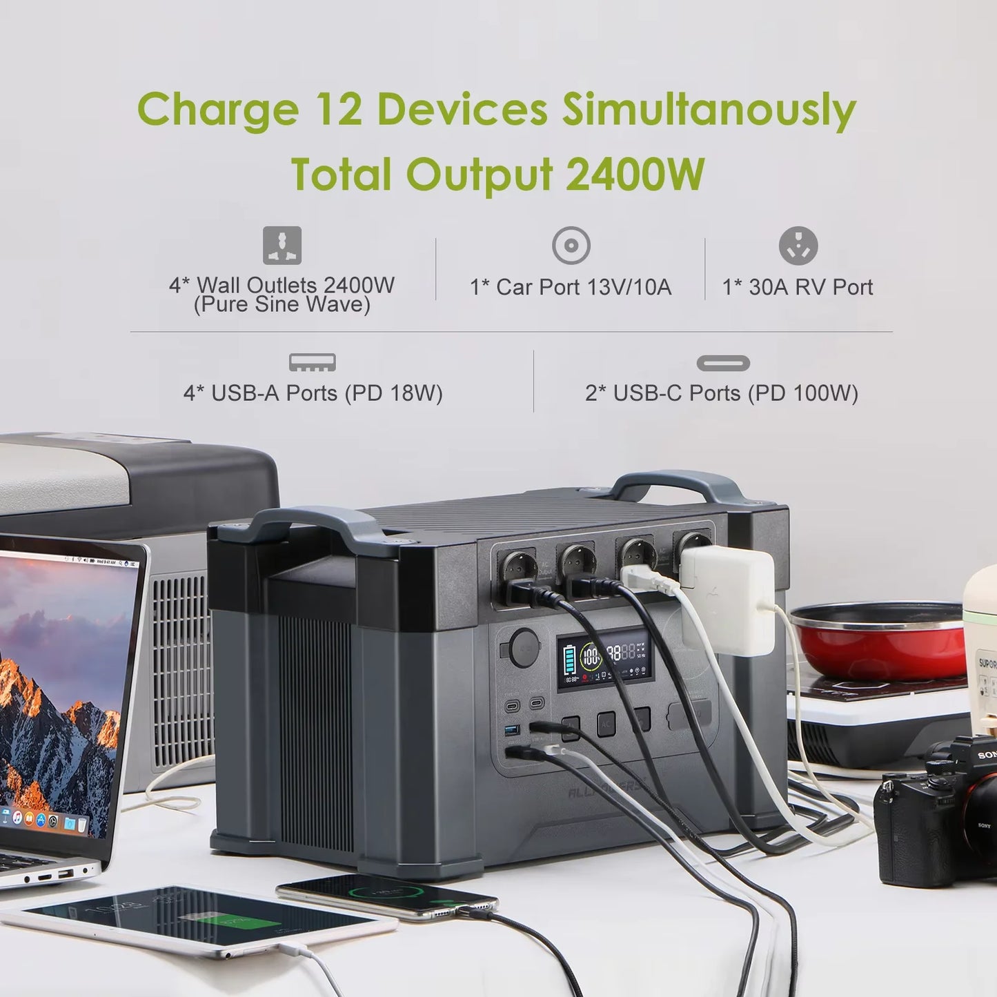 ALLPOWERS Portable Power Station Solar Generator Emergency Power Supply
