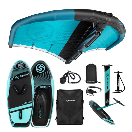 Inflatable Hydrofoil Board and Wing Set for Surfing