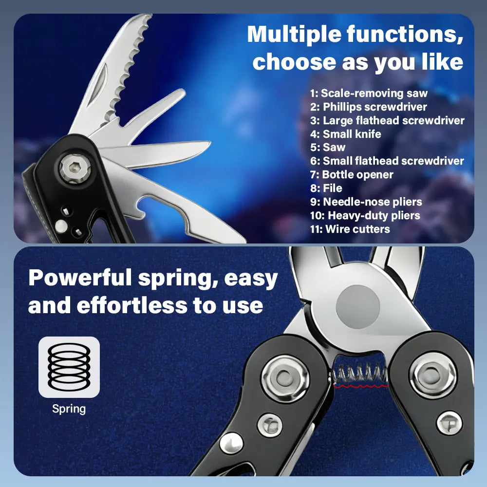 Folding Multi-Tool Pocket Knife Pliers For Outdoor Survival And Repair