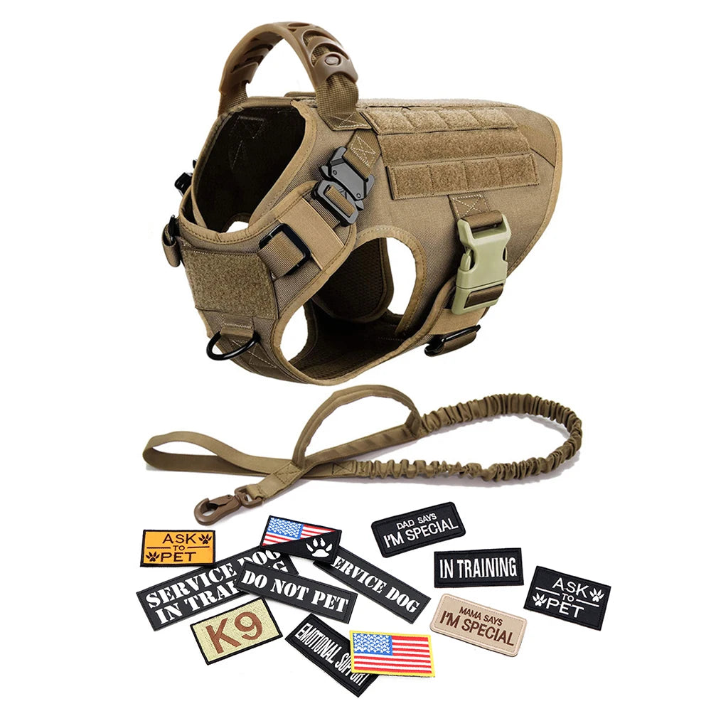 PETRAVELCN Military Dog Harness Vest For Malinois Training