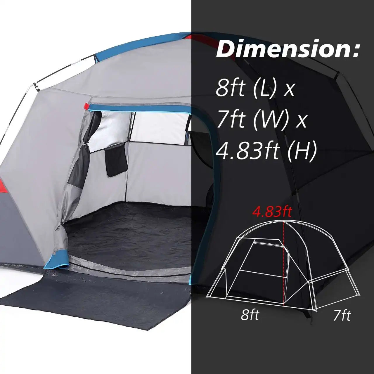 HiMISS Four Season Camping Tent Easy Setup Outdoor Shelter