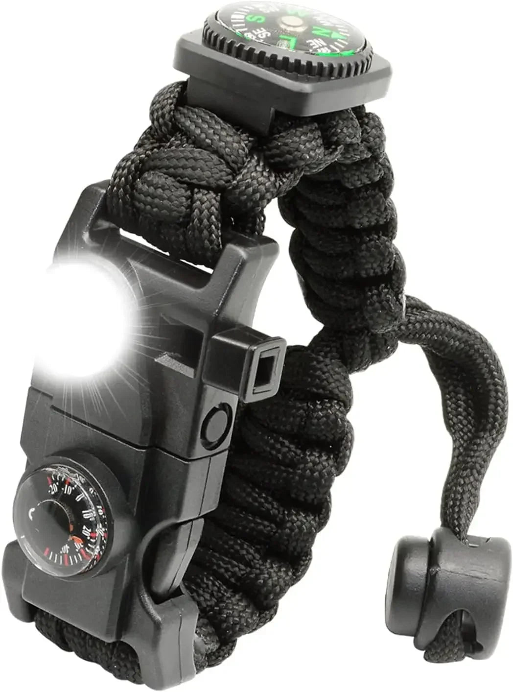 20-In-1 Survival Paracord Bracelet With SOS LED And Fire Starter