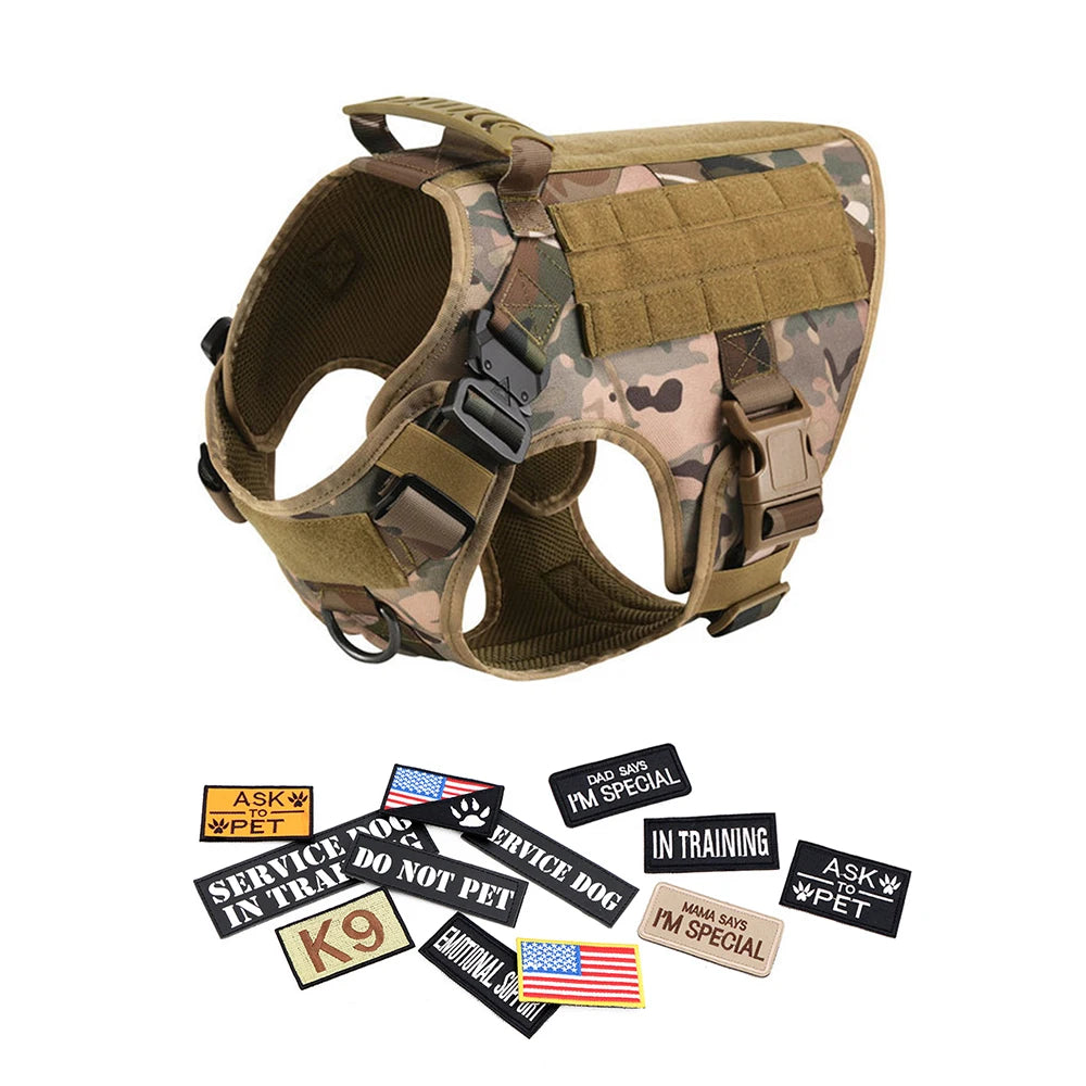 PETRAVELCN Military Dog Harness Vest For Malinois Training