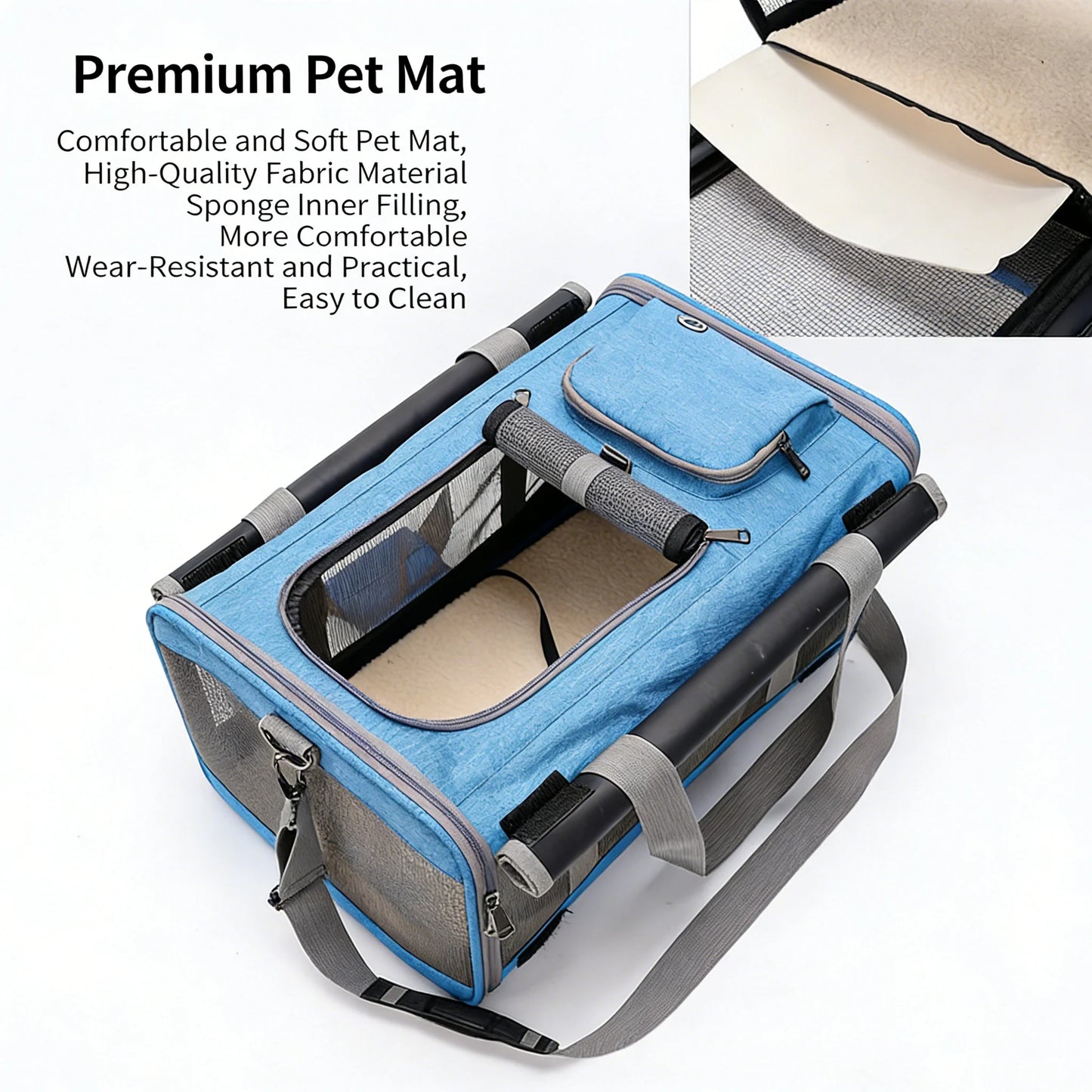 Portable Expandable Pet Travel Bag Soft Sided Breathable