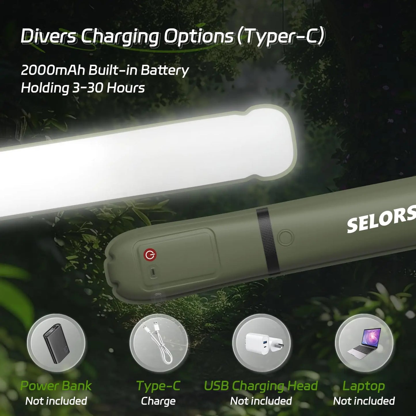 Rechargeable Portable Camping Lantern 2000 mAh