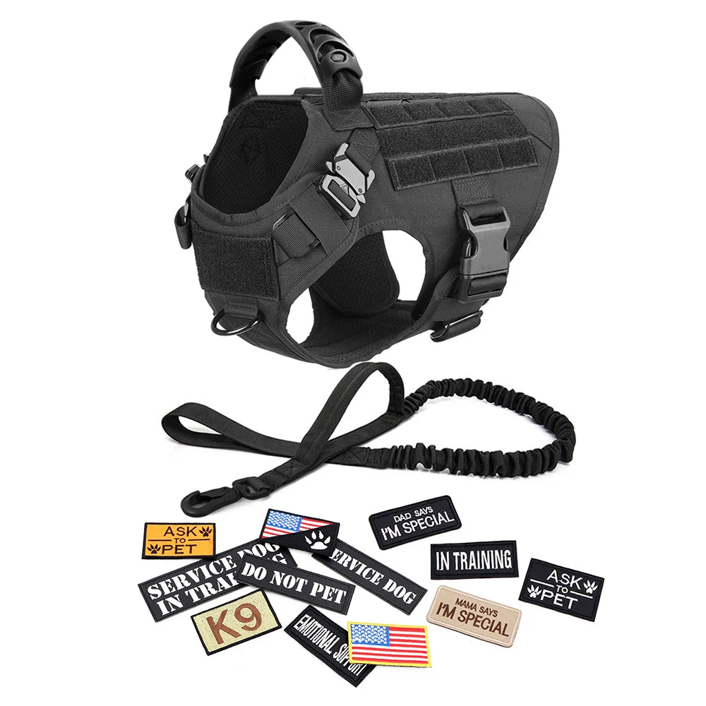 PETRAVELCN Military Dog Harness Vest For Malinois Training