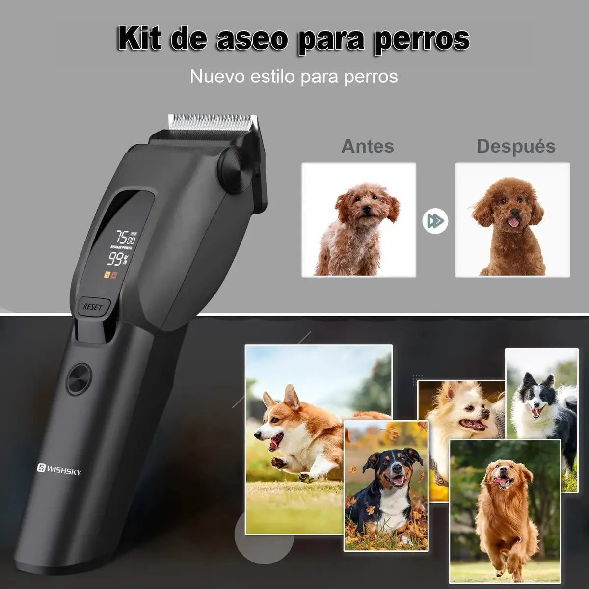 Professional Pet Grooming Clippers for Dogs and Cats Skin Friendly