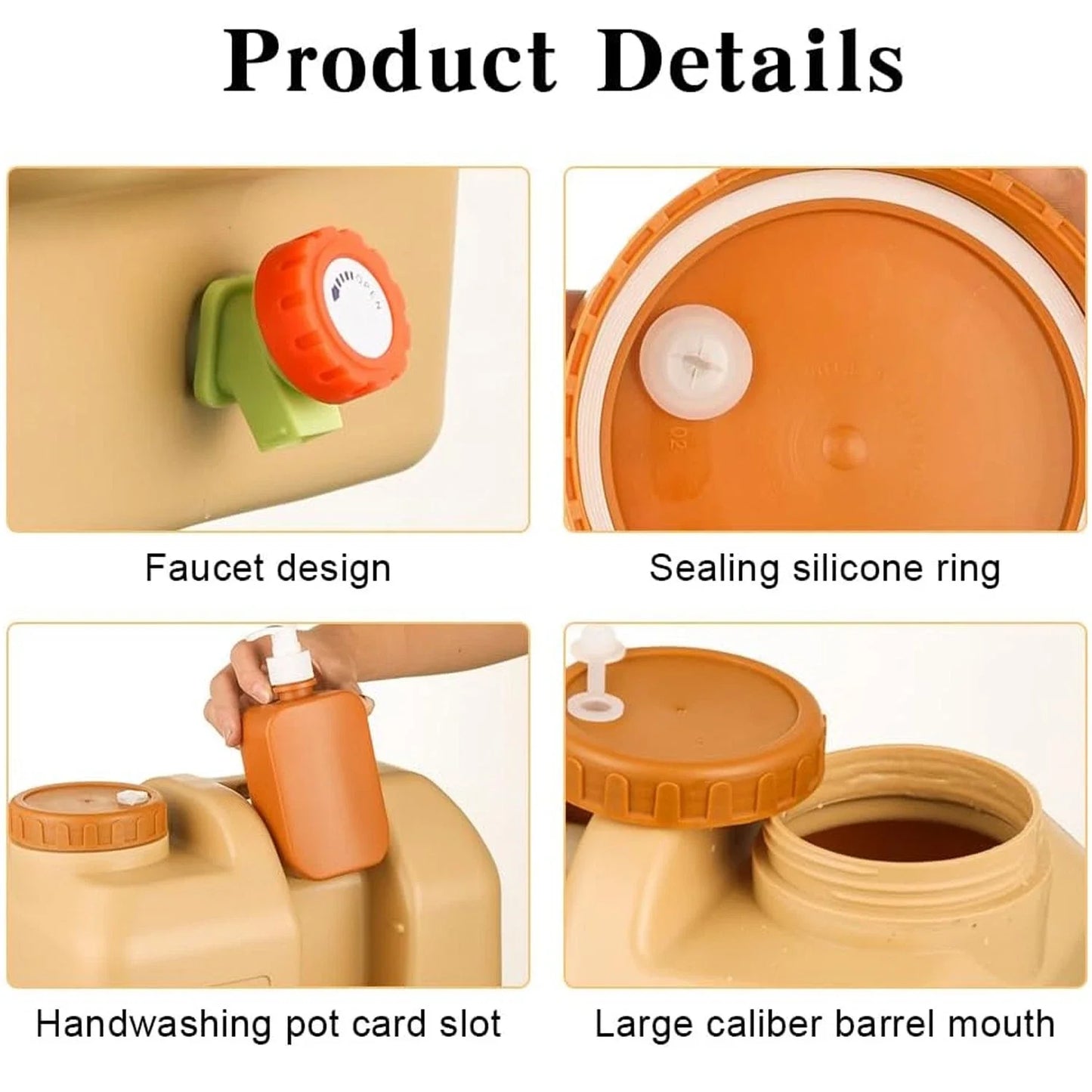 Emergency Outdoor Portable Water Container With Spigot