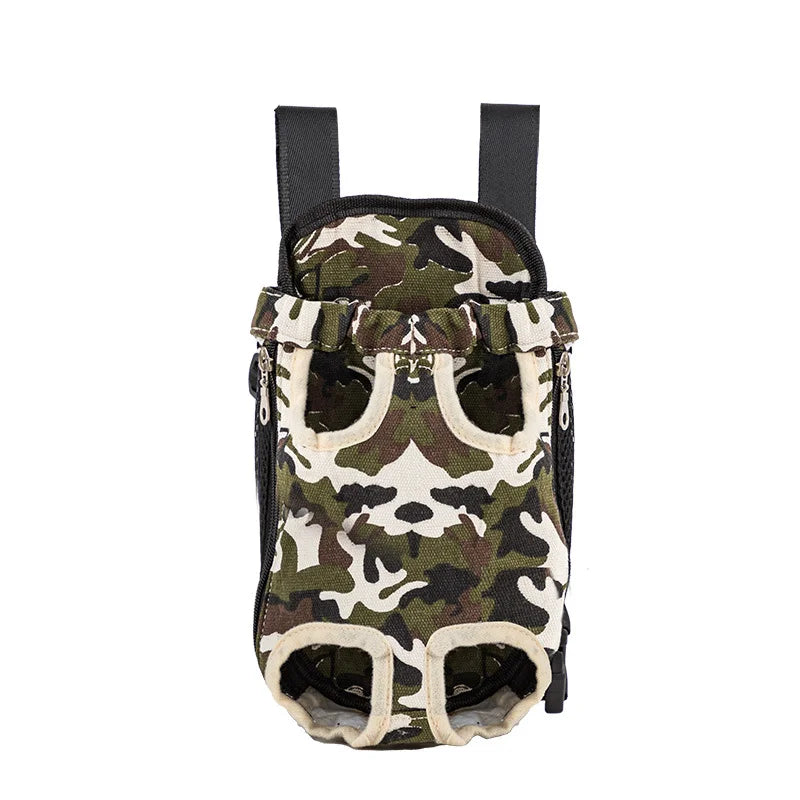 Camouflage Breathable Mesh Dog Backpack Carrier For Outdoor Travel