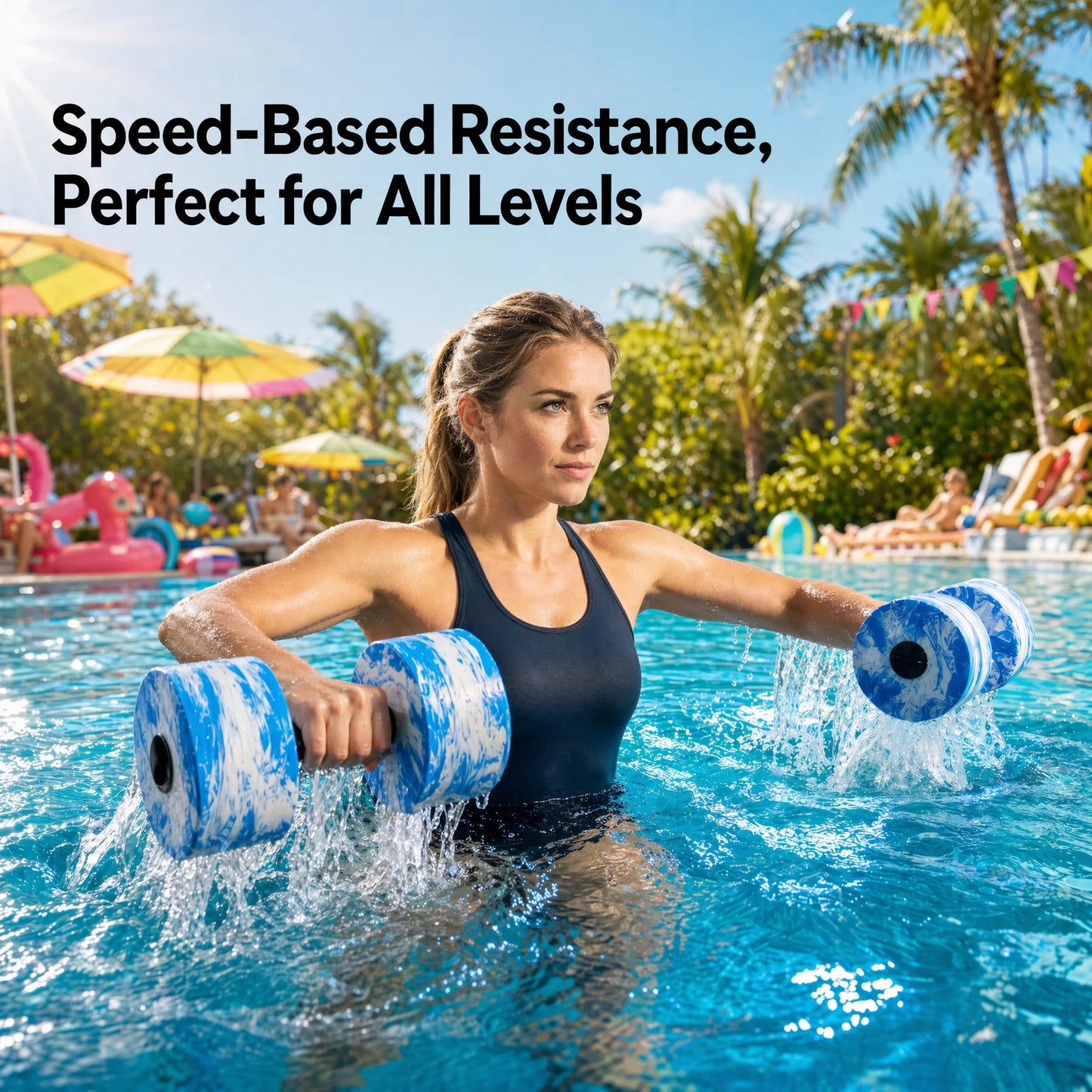 3-In-1 Aquatic Exercise Dumbbells For Pool Exercise And Water Therapy