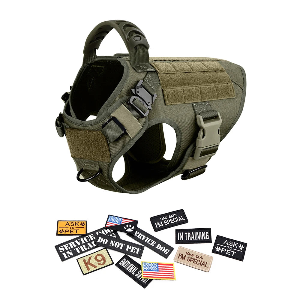 PETRAVELCN Military Dog Harness Vest For Malinois Training