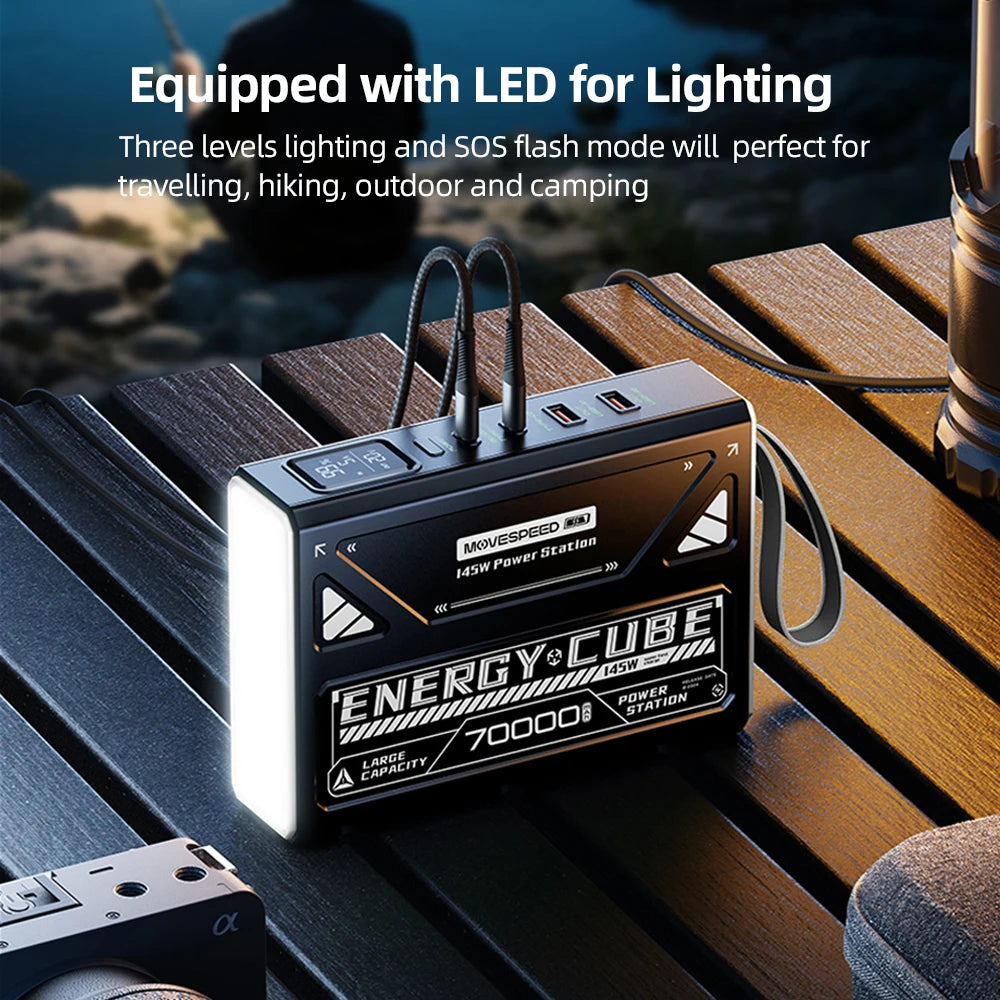 Movespeed LED Camping Lantern 70000mAh Battery Emergency Light