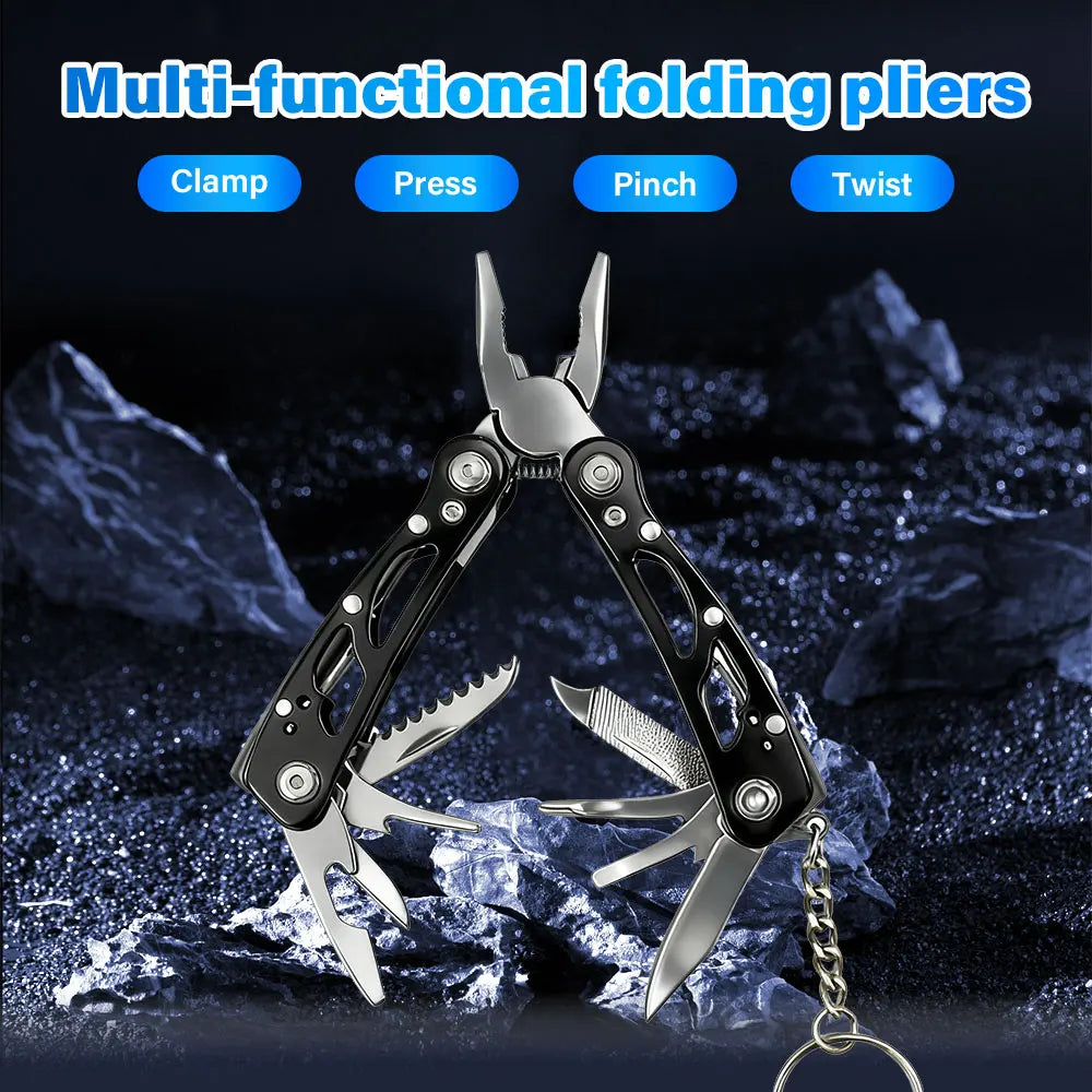 Folding Multi-Tool Pocket Knife Pliers For Outdoor Survival And Repair