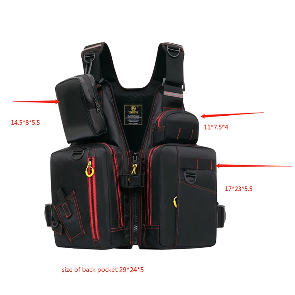 NONECN Multi-Functional Life Jacket Vest For Outdoor Fishing Safety