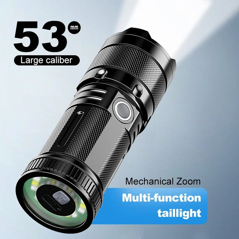 Skywolfeye LED Camping Flashlight With 9 Light Sources Waterproof