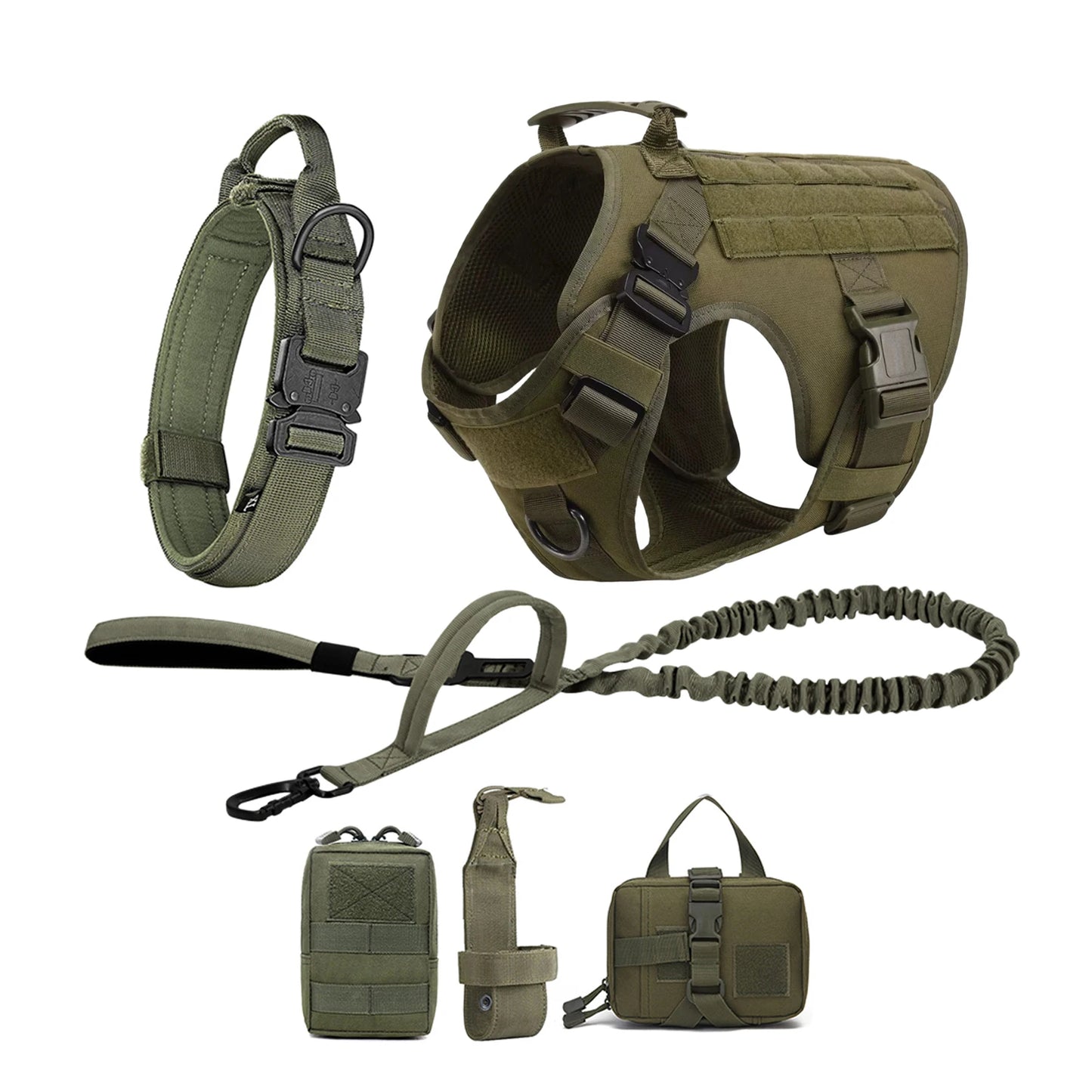 PETRAVELCN Tactical Dog Harness With MOLLE Pouches