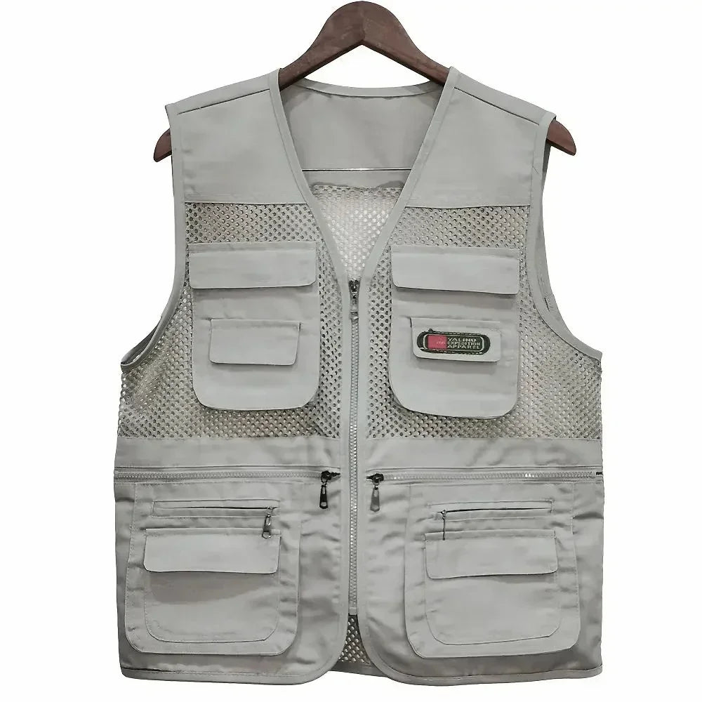 Outdoor Mesh Vest With Multiple Pockets For Photography And Fishing