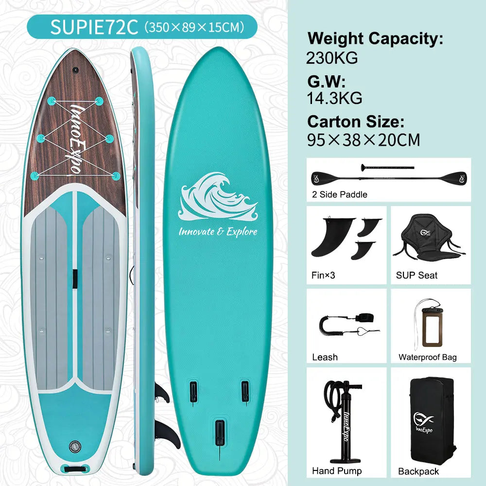 InnoExpo Inflatable Stand Up Paddle Board With Accessory Kit