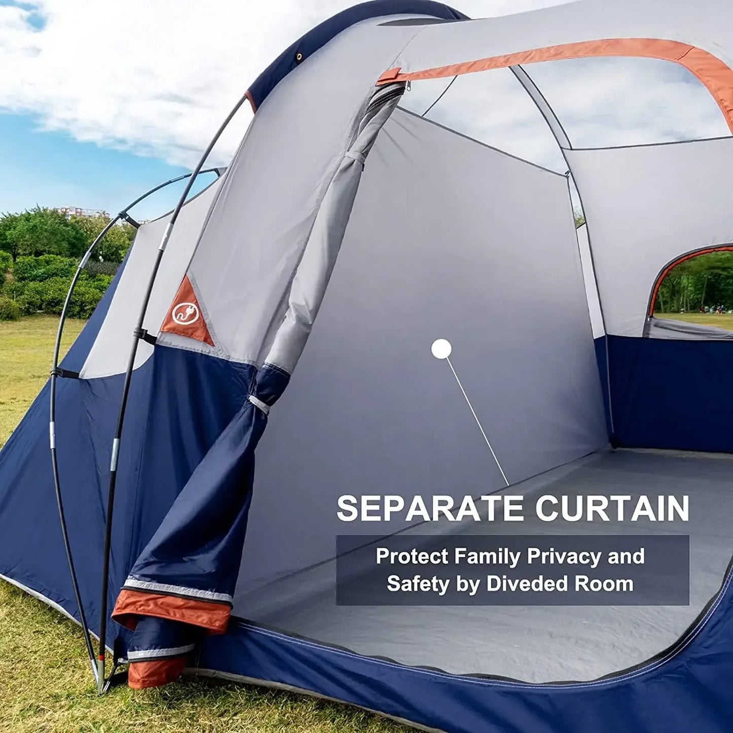 Unp Camping Tent Portable Easy Setup Family Dome Tent Outdoors