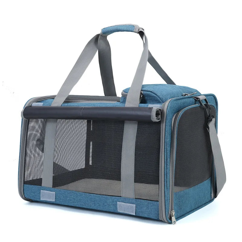 Portable Expandable Pet Travel Bag Soft Sided Breathable