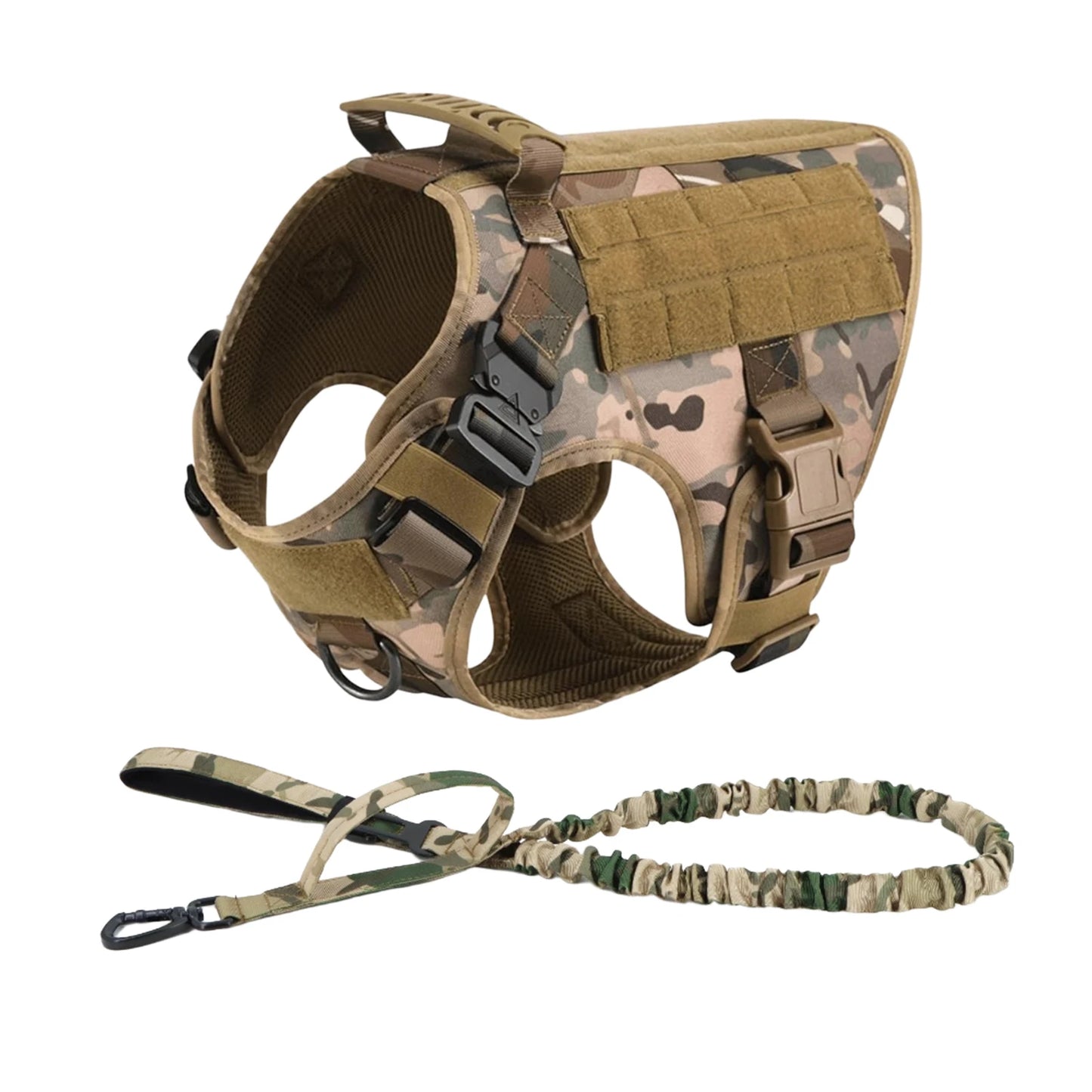 PETRAVELCN Tactical Dog Harness With MOLLE Pouches