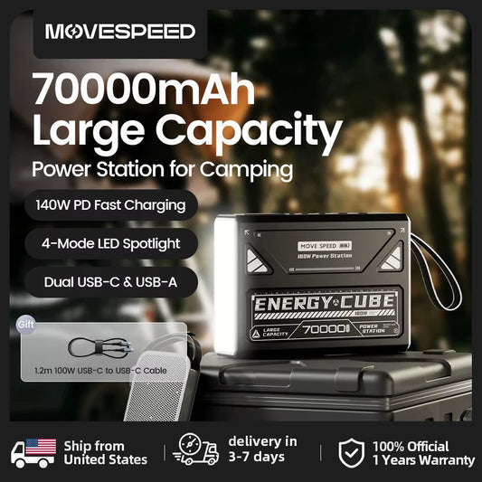 Movespeed LED Camping Lantern 70000mAh Battery Emergency Light