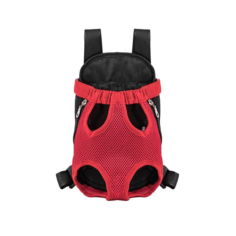 Breathable Pet Carrier Backpack With Double Shoulder Straps Mesh Carrier
