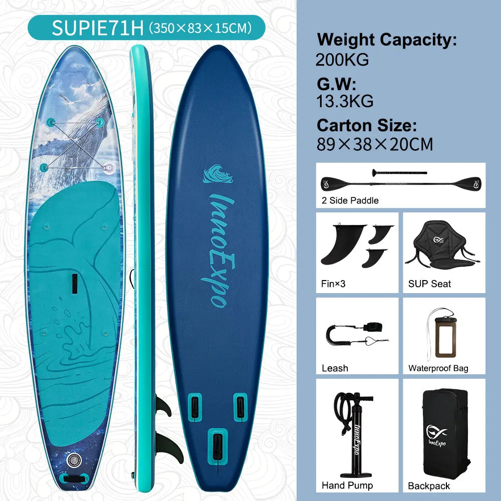 InnoExpo Inflatable Stand Up Paddle Board With Accessory Kit