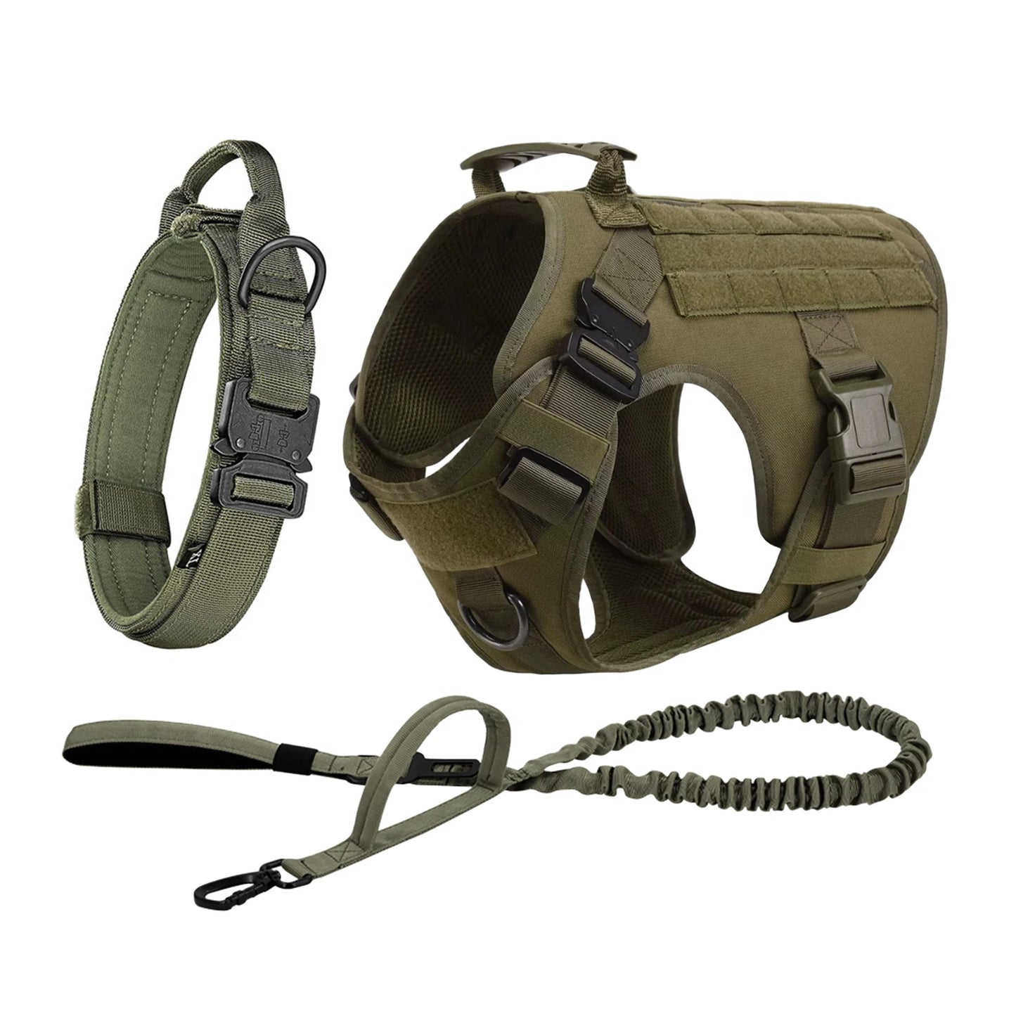 PETRAVELCN Tactical Dog Harness With MOLLE Pouches