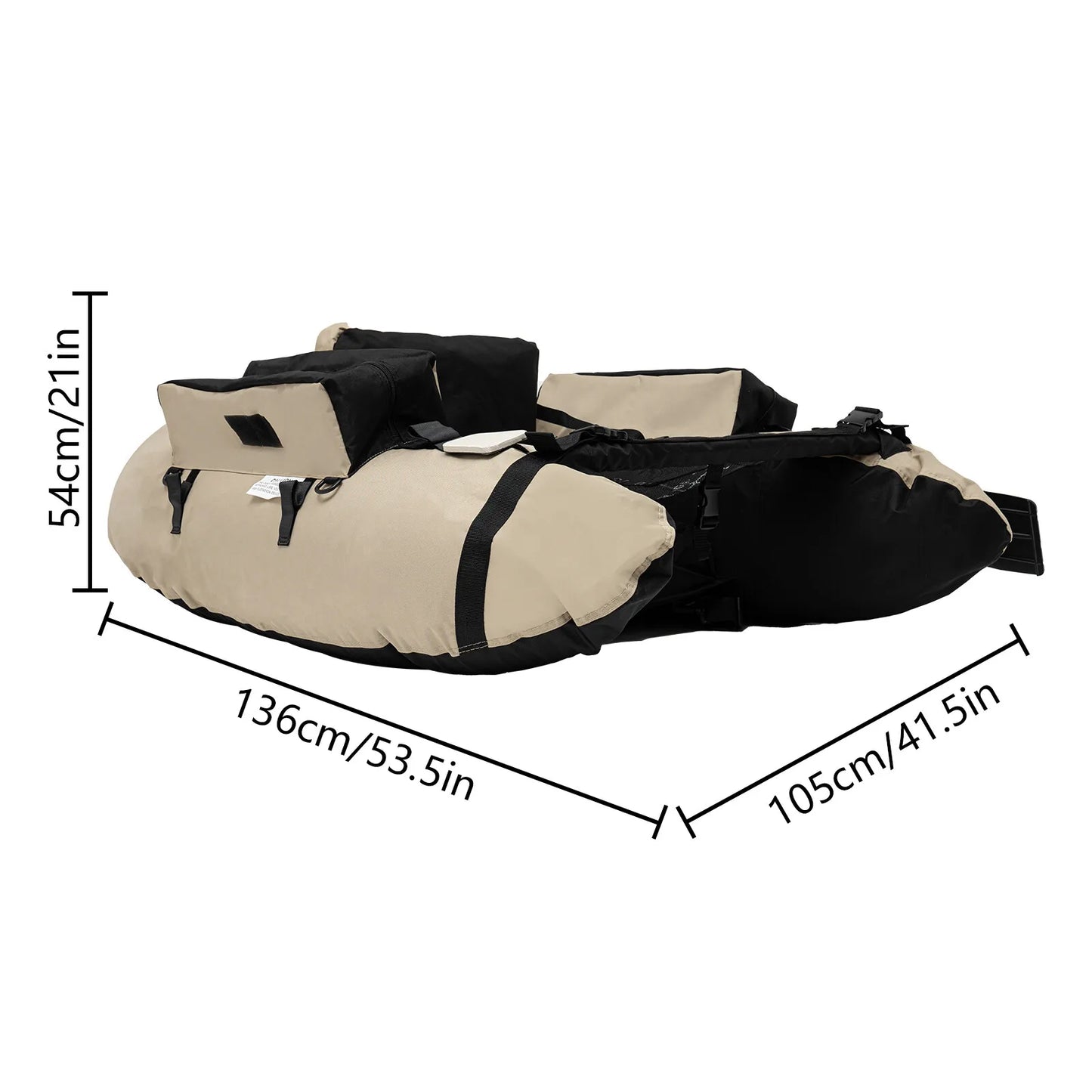 Portable Inflatable Fishing Dinghy With Adjustable Backrest