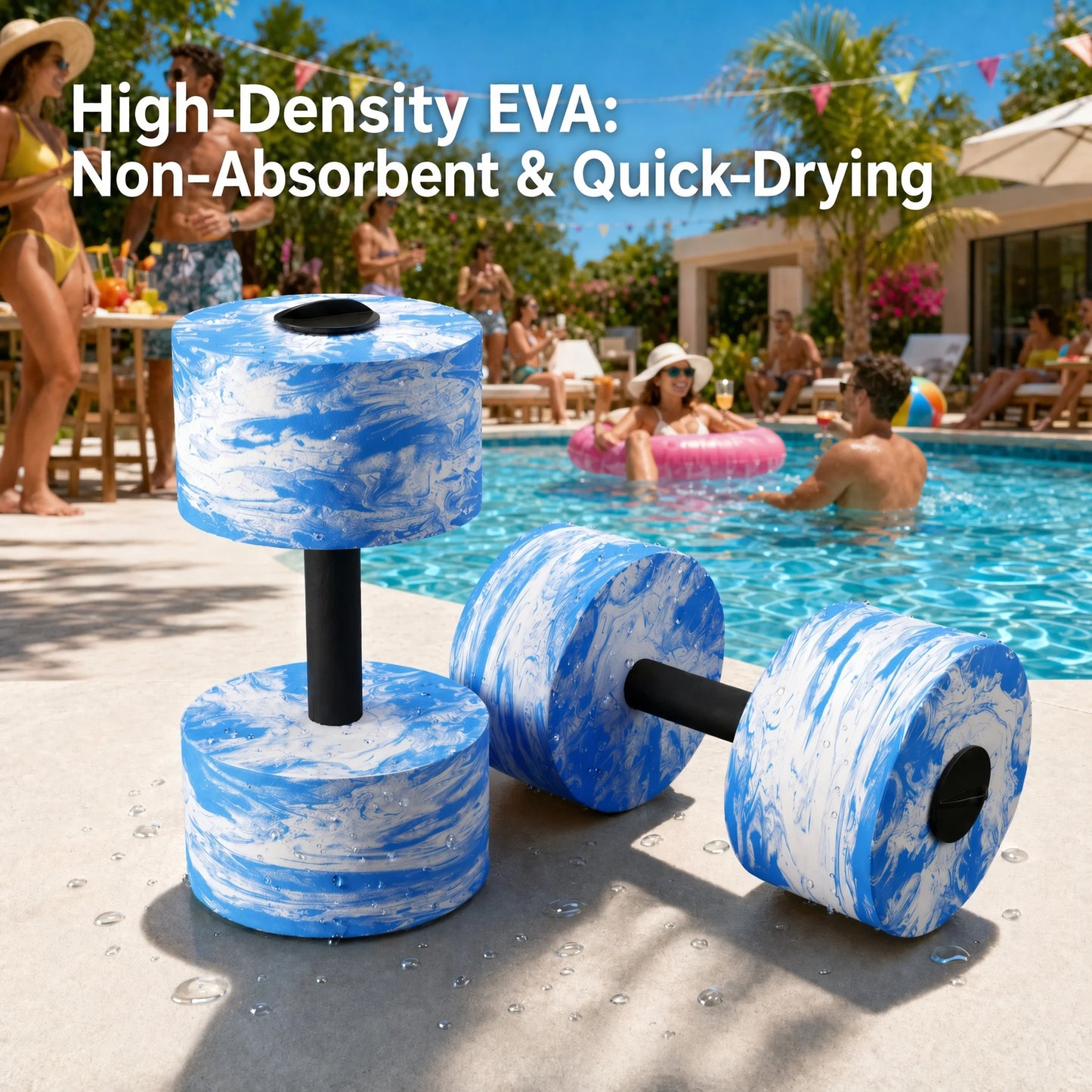 3-In-1 Aquatic Exercise Dumbbells For Pool Exercise And Water Therapy