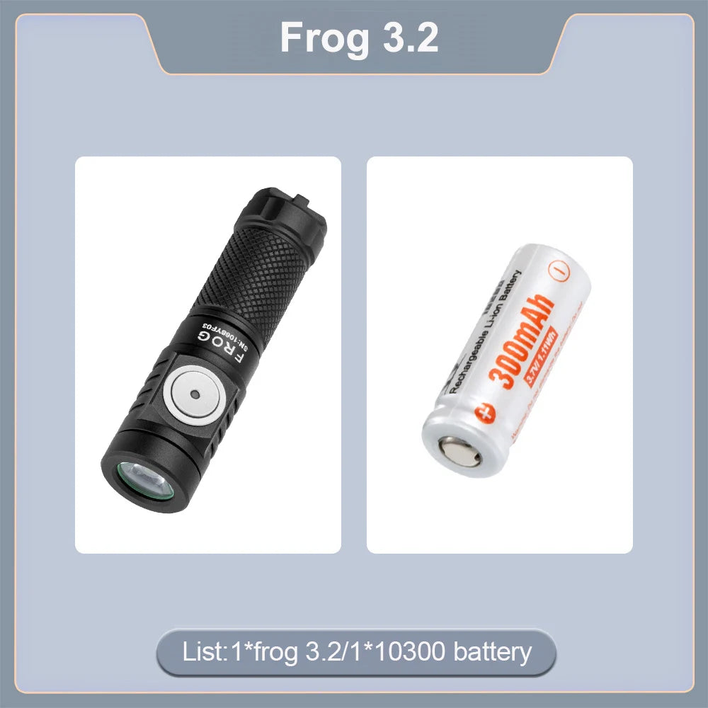 Lumintop Frog Keychain LED Flashlight USB-C Rechargeable